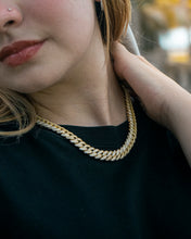 Load image into Gallery viewer, 10MM Cuban Iced Out Cuban Chain in Yellow Gold