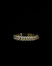 Load image into Gallery viewer, 10MM Cuban Iced Out Bracelet in Yellow Gold