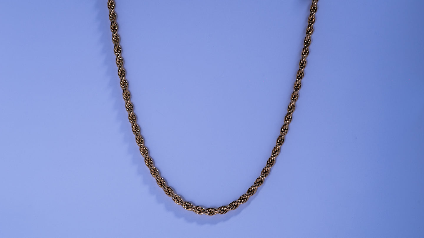 5MM Rope Chain Yellow Gold