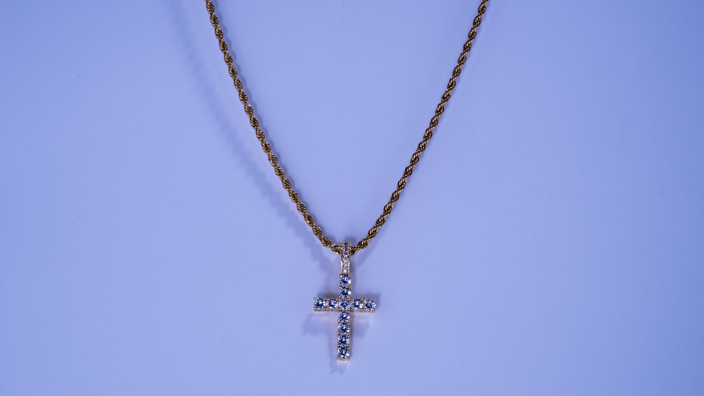 Iced Out Cross Pendant