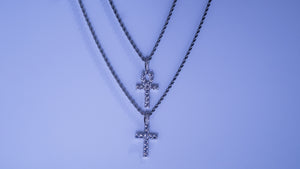 Egyptian Ankh Key Of Life & Cross Pendant Set