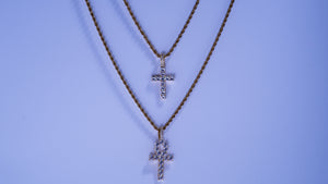 Egyptian Ankh Key Of Life & Cross Pendant Set