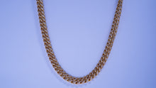 Load image into Gallery viewer, 12MM Diamond Cuban Link Chain In Yellow Gold