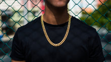 Load image into Gallery viewer, 12MM Diamond Cuban Link Chain In Yellow Gold