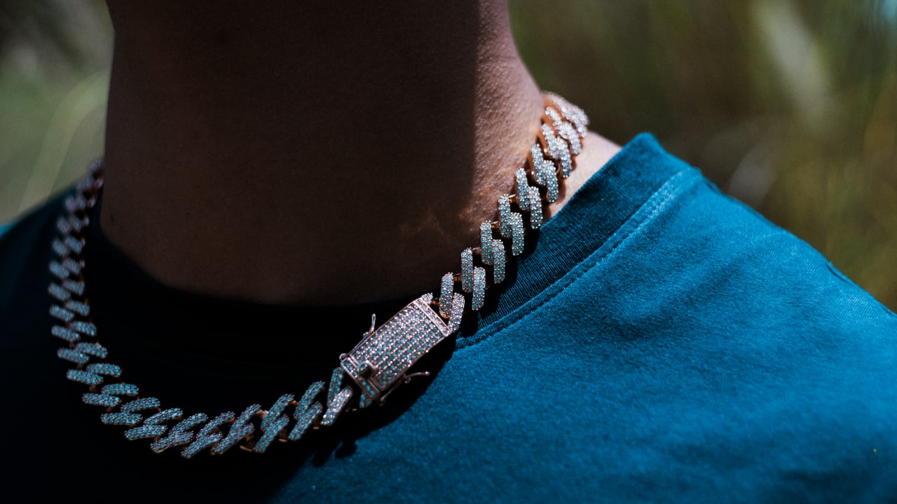 14MM Miami Prong Chain in Rose Gold