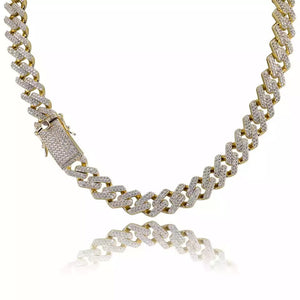 Miami Prong Chain in Yellow Gold