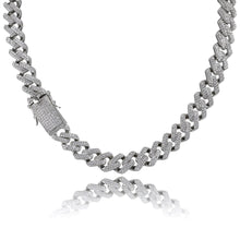 Load image into Gallery viewer, 14MM Miami Prong Chain in White Gold